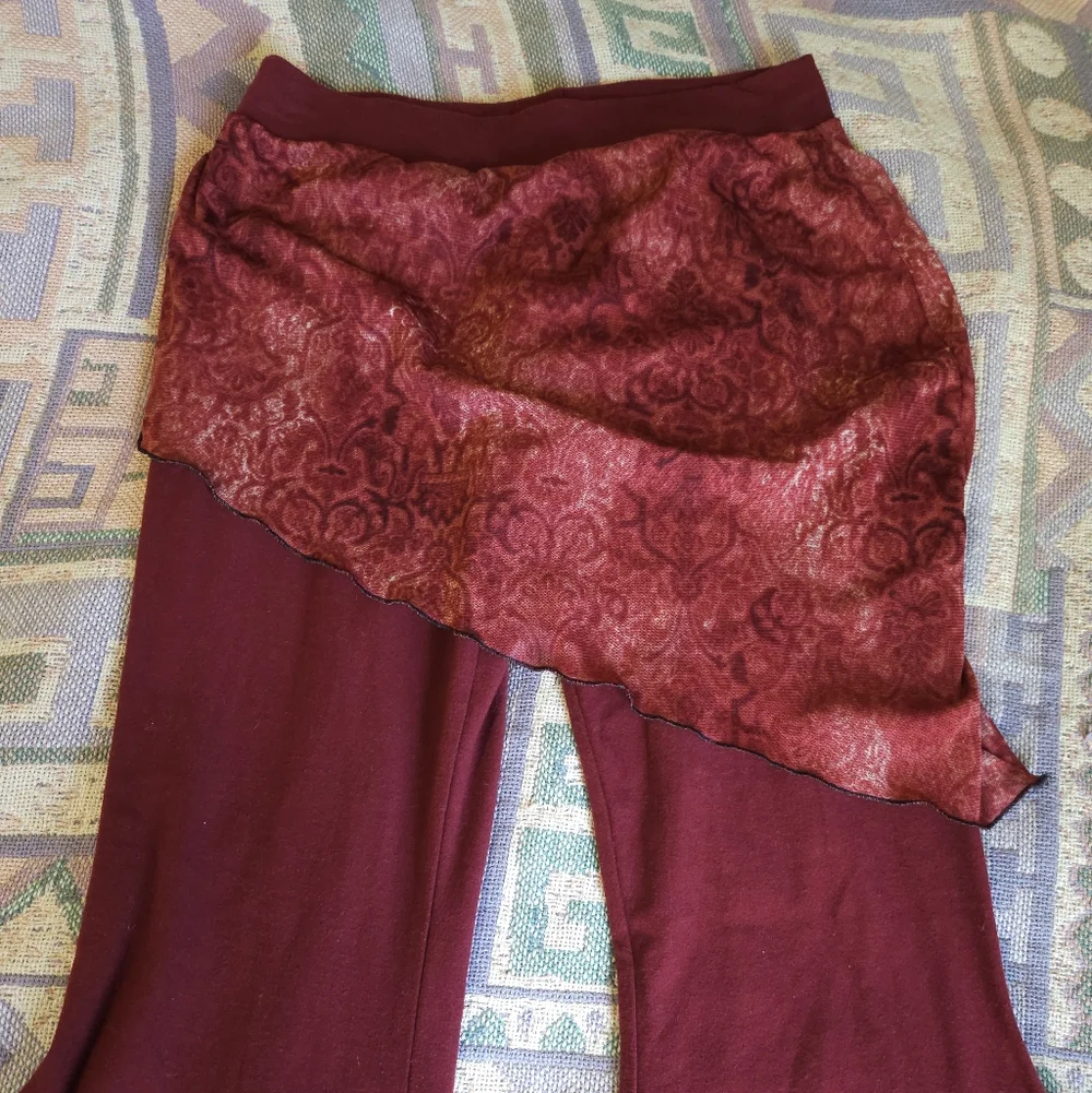 Boho Flare Pants With Skirt Attached - Picture 2 of 8